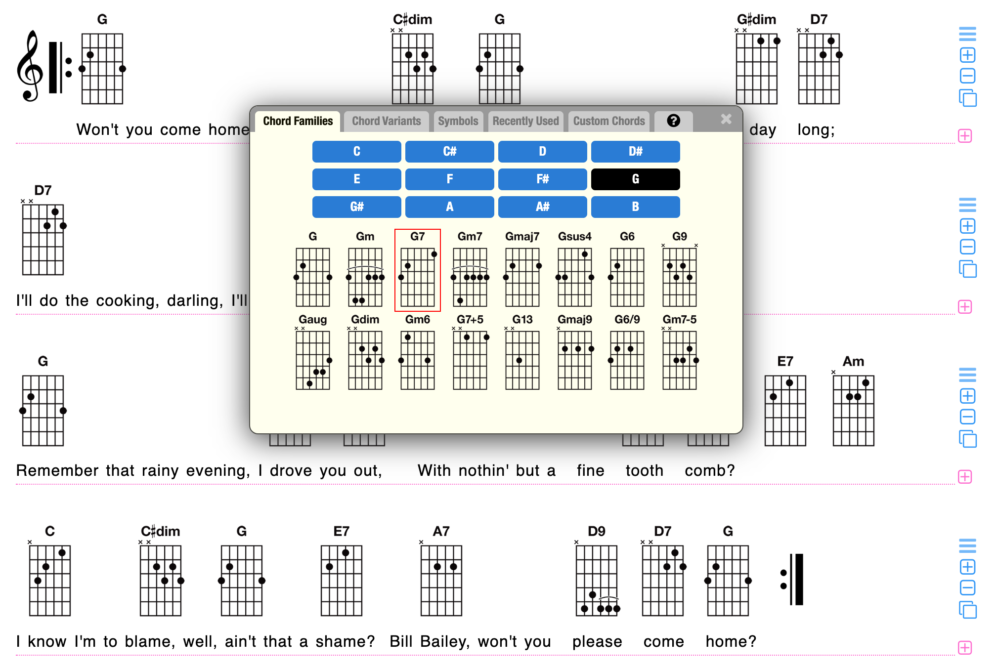 GoChords® - An easy-to-use tool for creating simple lead sheets