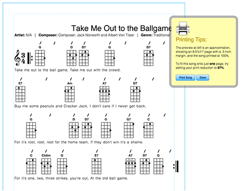 Take Me Out to the Ball Game Guitar Chords - Guitar Lessons